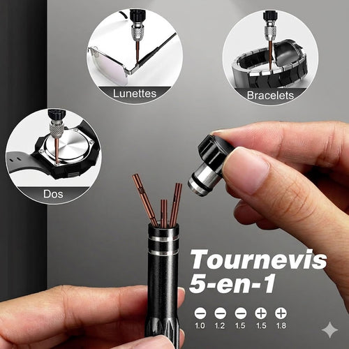 Kit de réparation de montres professionnel