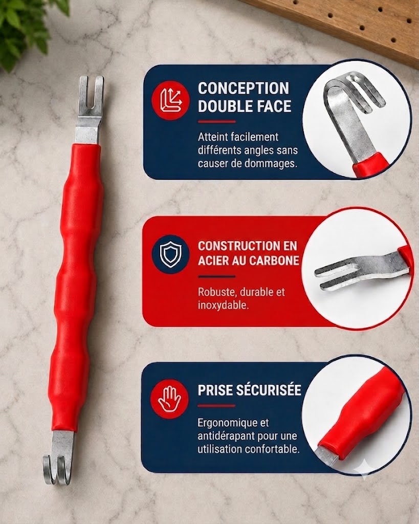 Coffret de 5 pinces pour déconnexion connecteurs électriques ProReach – Outil spécialisé pour l'automobile et l'électricité