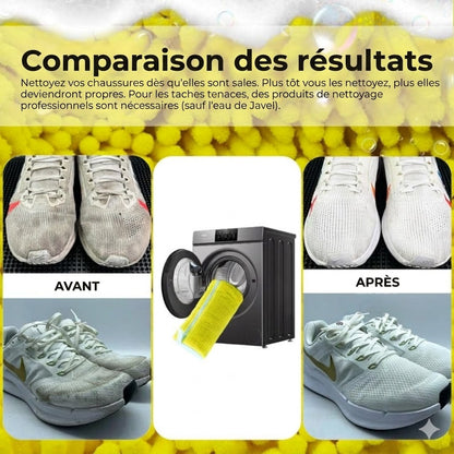 Sac de lavage en microfibre pour chaussures – Doux et efficace – Protection optimale pour les chaussures et la machine à laver