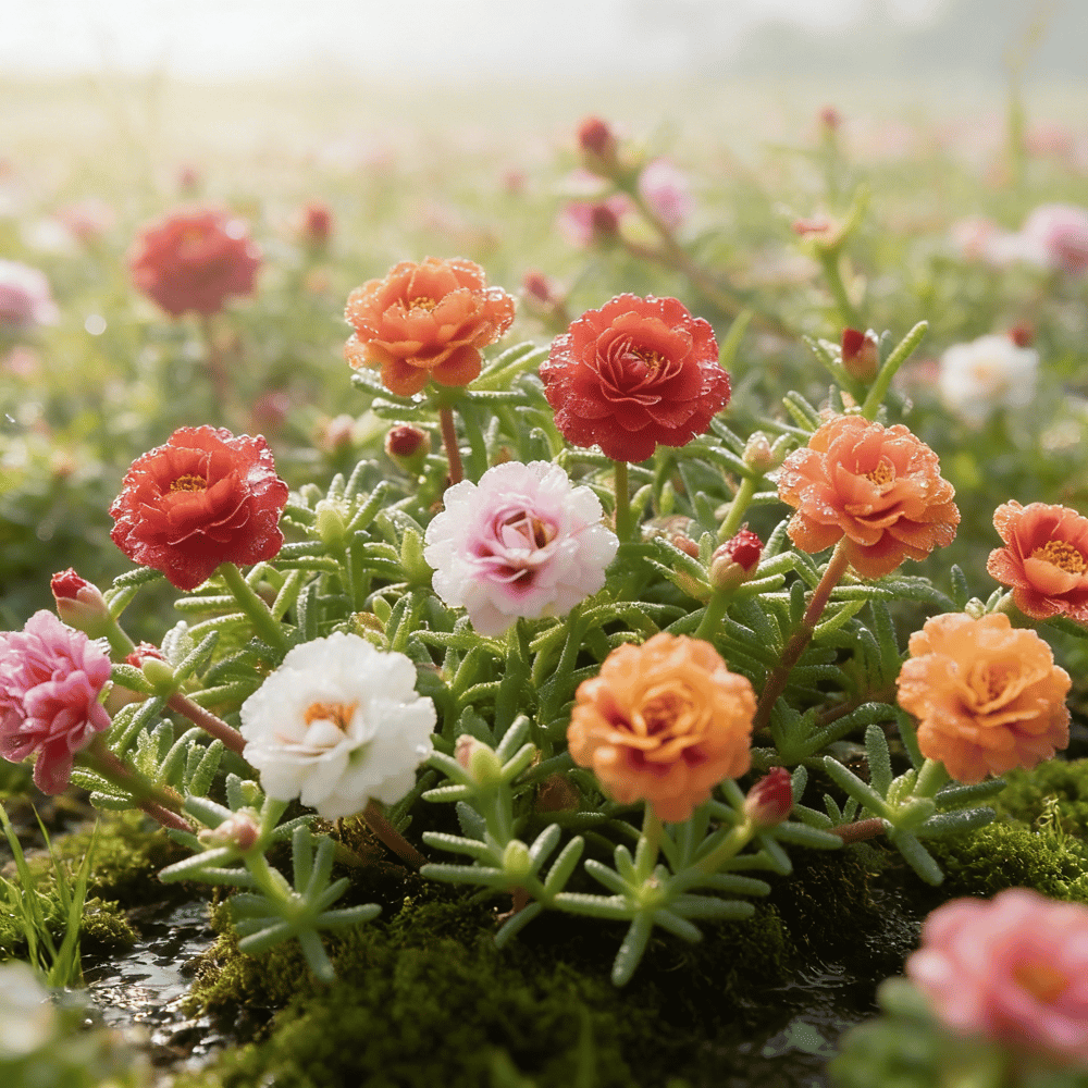 🌸 Mélange de 1000 Graines de Pourpier – 🌿 Roses du Soleil