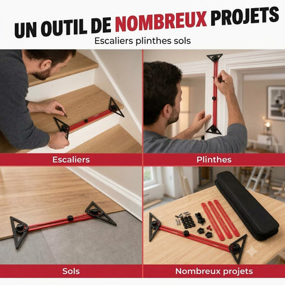 Outil de mesure robuste en aluminium – Mesure précise pour le bricolage et l'usage professionnel