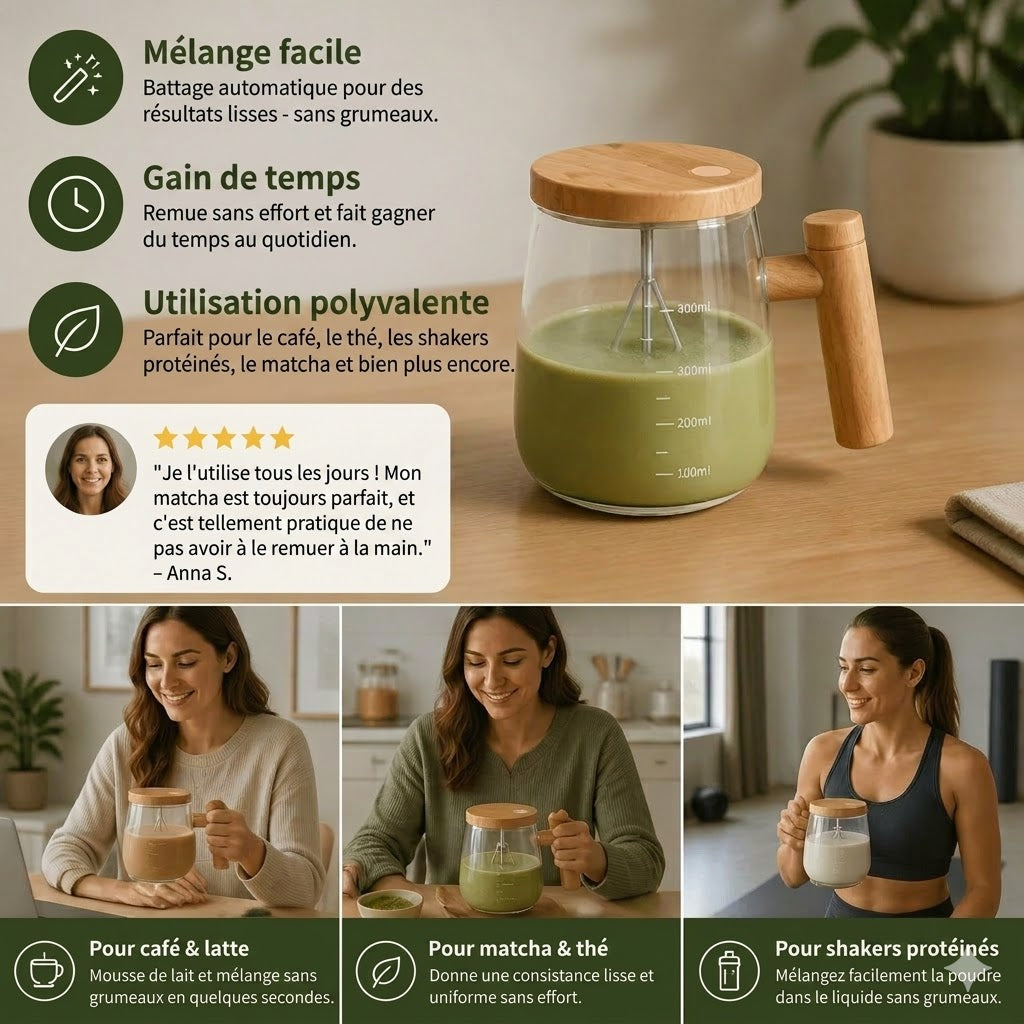 Tasse de mélange automatique électrique – Mug auto-mélangeur portable