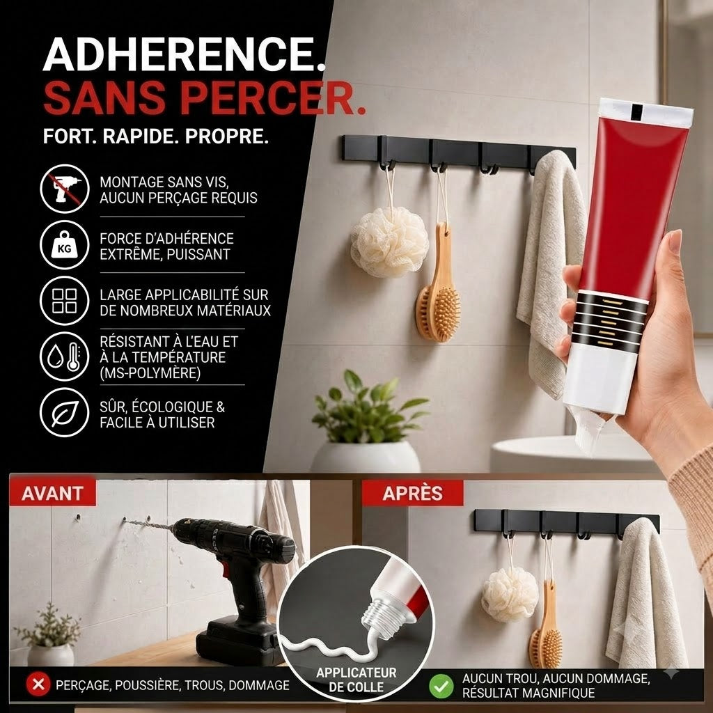 🔥📢 Offre limitée : 1 ACHETÉ + 1 OFFERT ! ✨ Colle sans clou – Adhérence ultra-forte sans perçage, idéale pour tous vos besoins de fixation ! ✨