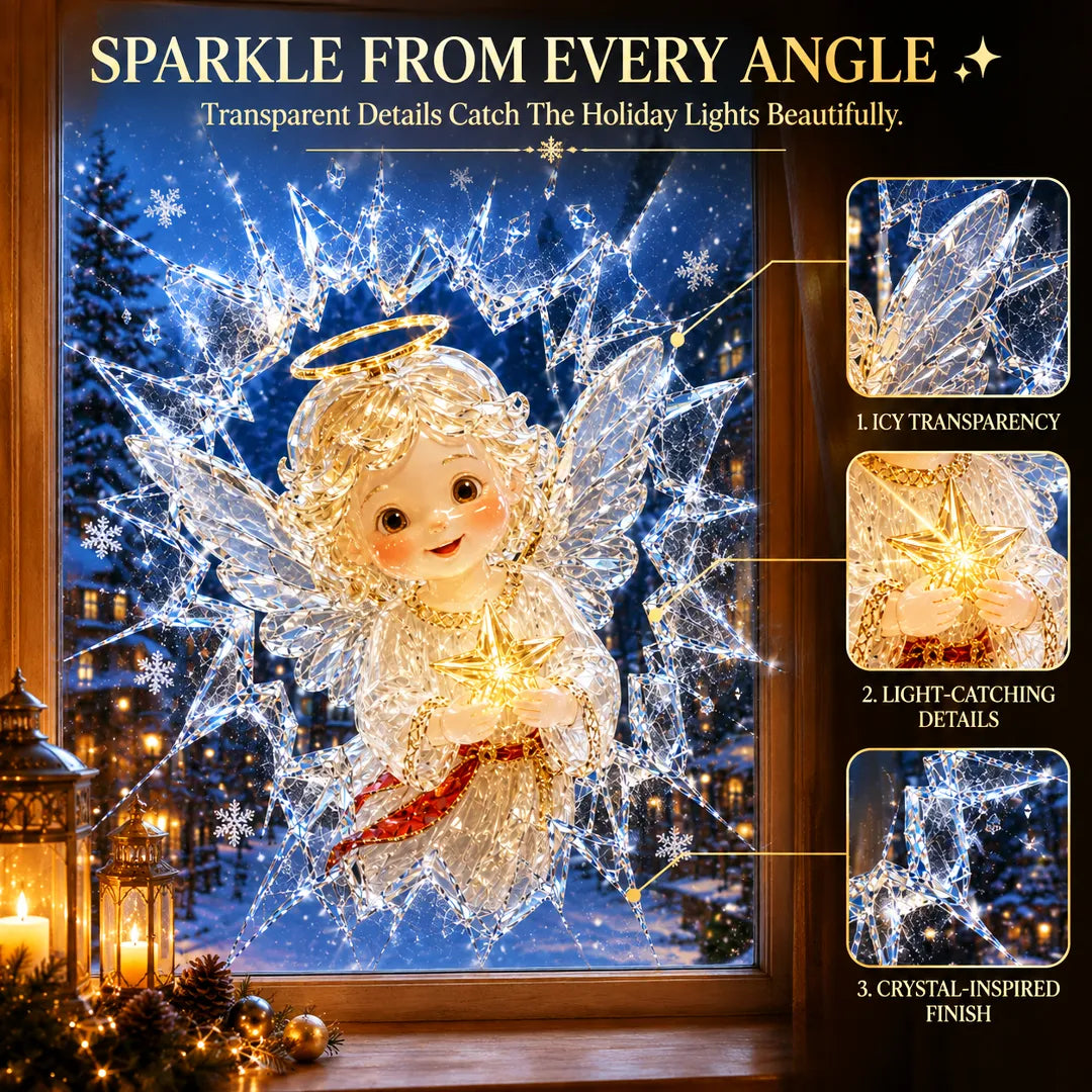 Sticker de Noël 3D effet vitre brisée