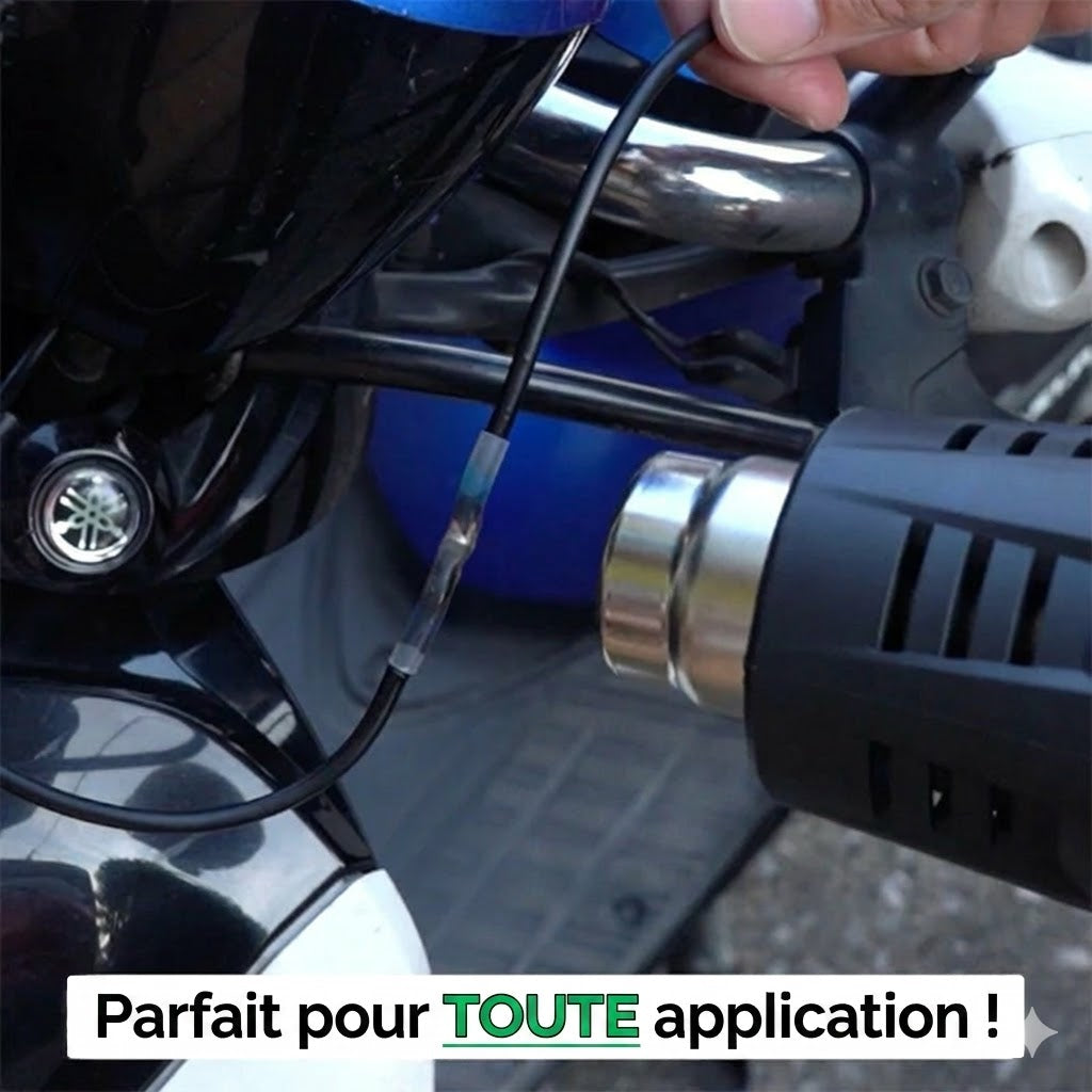 Kit de connecteurs à souder - Gaine thermorétractable étanche avec anneau de soudure