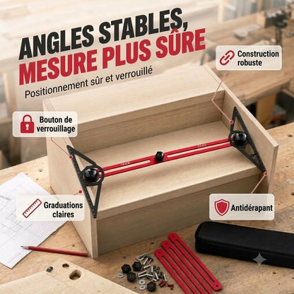 Outil de mesure robuste en aluminium – Mesure précise pour le bricolage et l'usage professionnel