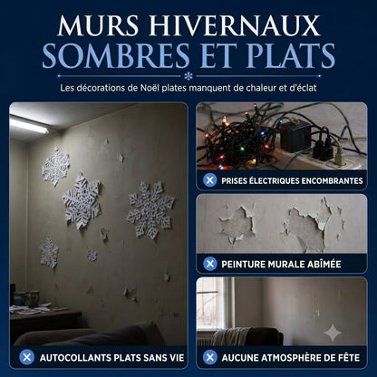 Stickers muraux flocons de neige phosphorescents