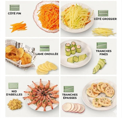 Mandoline et Râpe 6-en-1 SafePrep