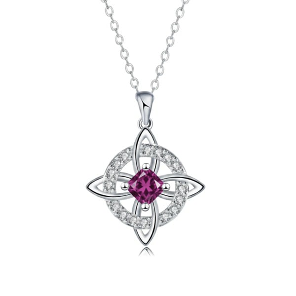 Collier Nœud de Sorcière Mystique avec Pierre de Naissance