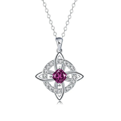 Collier Nœud de Sorcière Mystique avec Pierre de Naissance
