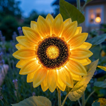 🌻 Lampe de jardin solaire tournesol – Ressemble à un vrai tournesol