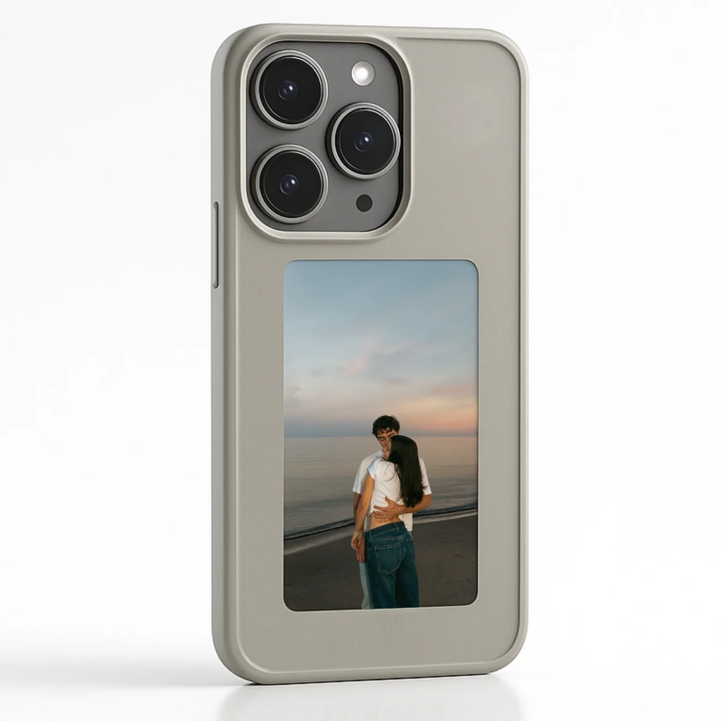 Coque NFC E-Ink Pixly pour iPhone - Étui Intelligent avec Écran Personnalisable (Photos DIY)