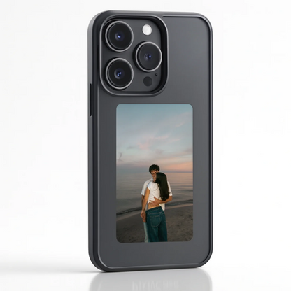 Coque NFC E-Ink Pixly pour iPhone - Étui Intelligent avec Écran Personnalisable (Photos DIY)