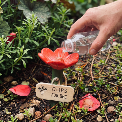 Abreuvoir à abeilles en forme de fleur – Distributeur d'eau coloré pour le jardin