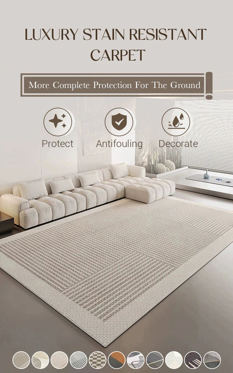 Tapis de Luxe Lavable et Résistant aux Taches