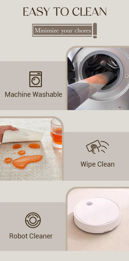 Tapis de Luxe Lavable et Résistant aux Taches