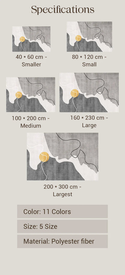 Tapis de Luxe Lavable et Résistant aux Taches