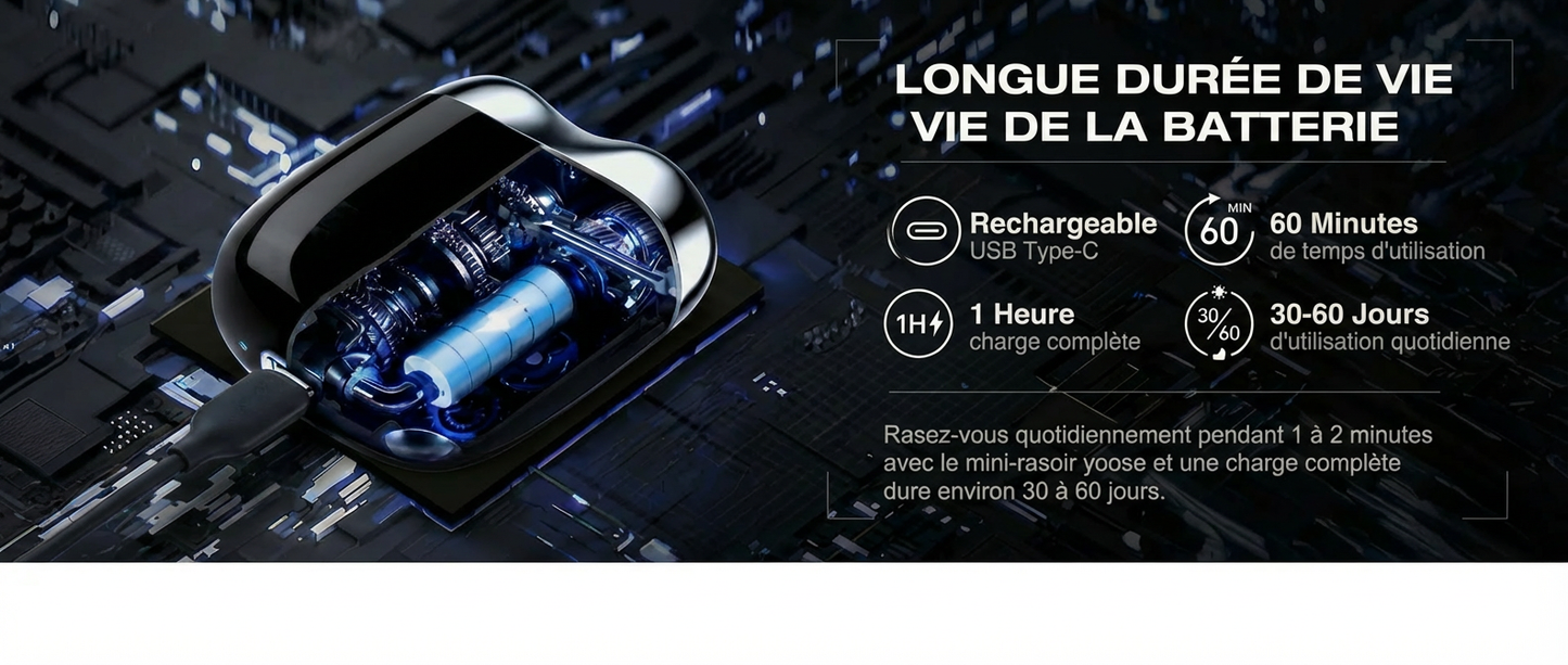 Mini rasoir USB (rechargeable)