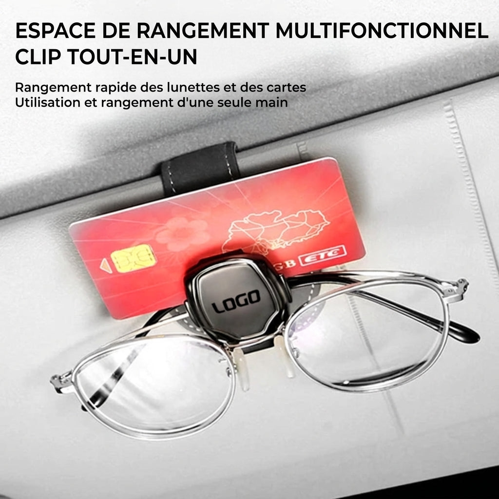 Support de lunettes pour pare-soleil de voiture (avec logo)