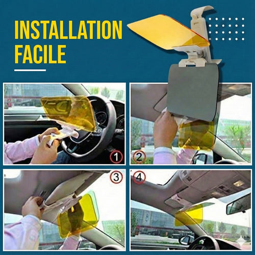 Extension de Pare-Soleil Voiture 2-en-1 - Visière Jour & Nuit