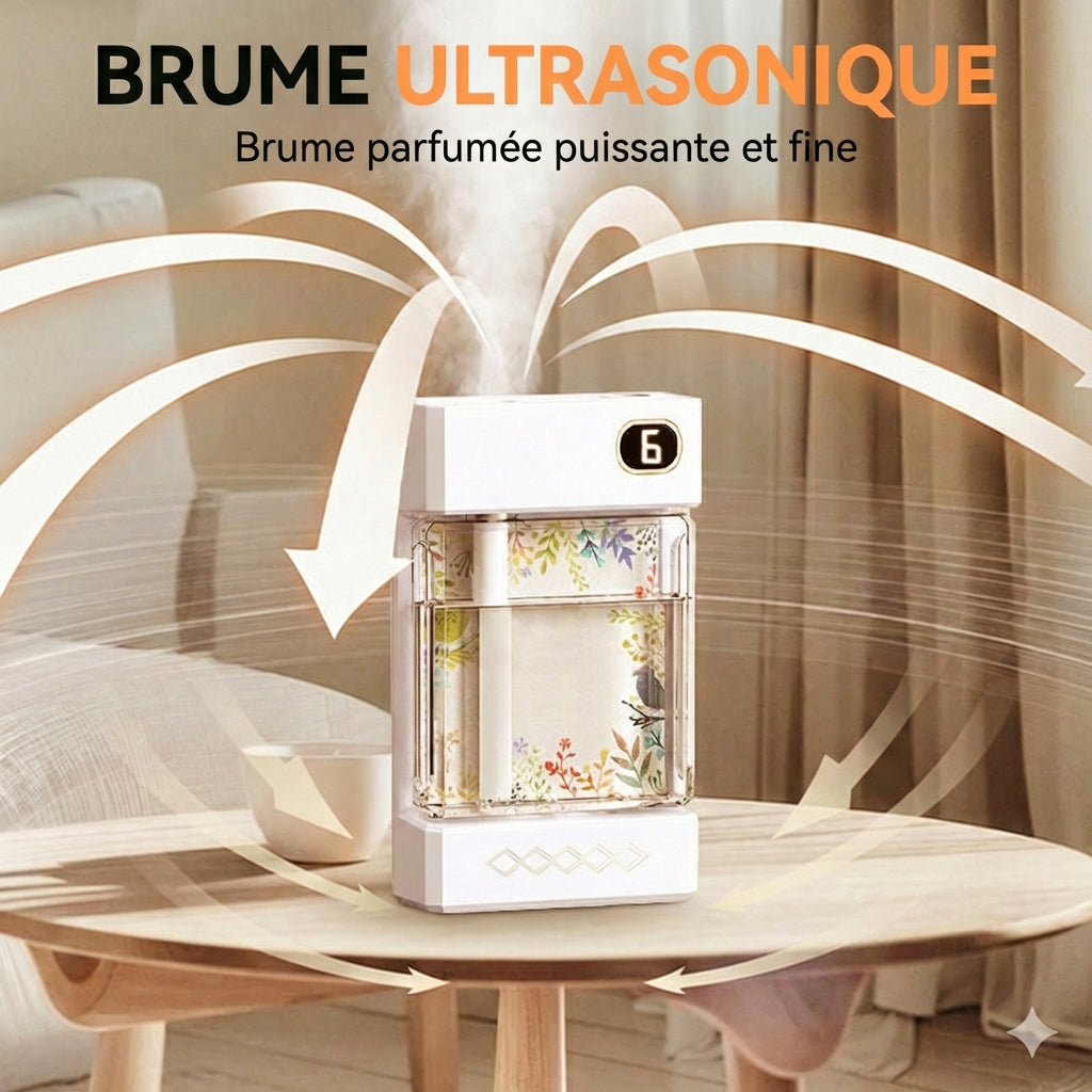 Diffuseur d'Aromathérapie Sans Fil – Rechargeable par USB – Nébuliseur avec Éclairage LED
