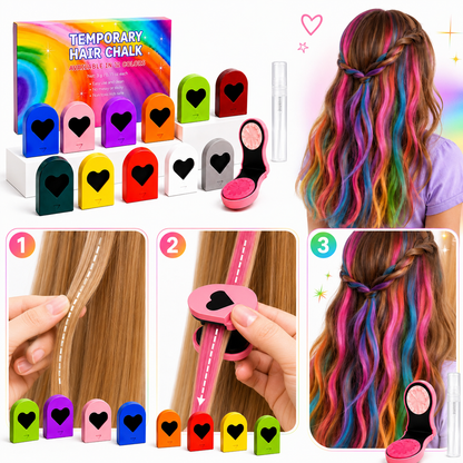 Craies pour cheveux ColorPop – 12 couleurs lavables