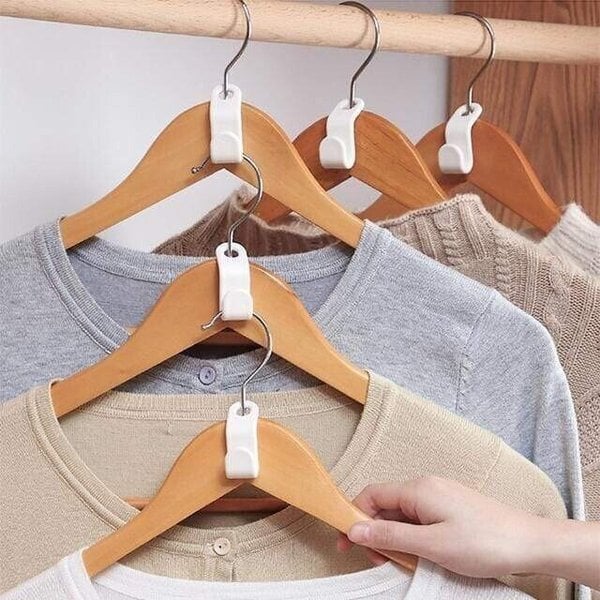 Crochets gain de place pour cintres (Lot de 12 pièces)