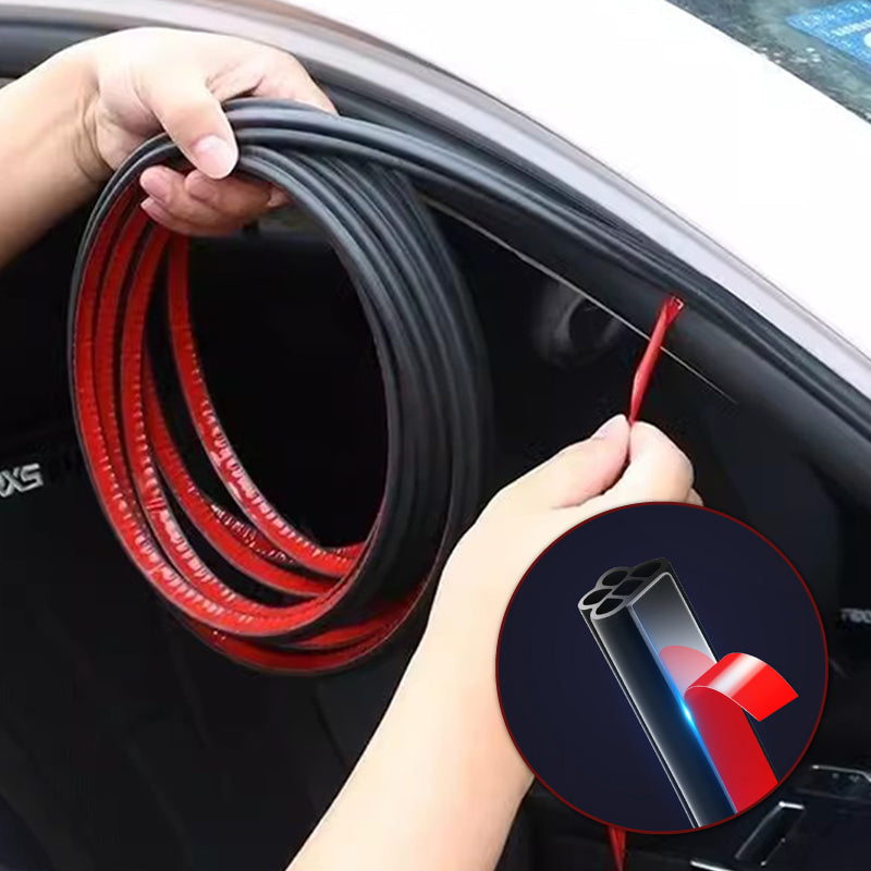 Joint d'étanchéité de porte voiture universel (5 mètres) – Bande d'étanchéité autocollante contre le bruit du vent (Forme en B)