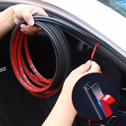 Joint d'étanchéité de porte voiture universel (5 mètres) – Bande d'étanchéité autocollante contre le bruit du vent (Forme en B)