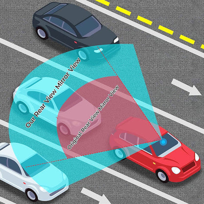Rétroviseur intérieur panoramique – Grand angle et ajustement universel