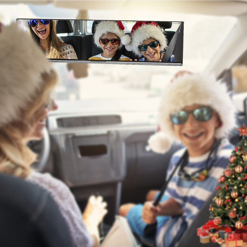 Rétroviseur intérieur panoramique – Grand angle et ajustement universel