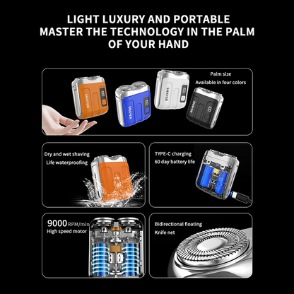 💥 50% DE RÉDUCTION 🔥 Mini rasoir électrique portable pour hommes