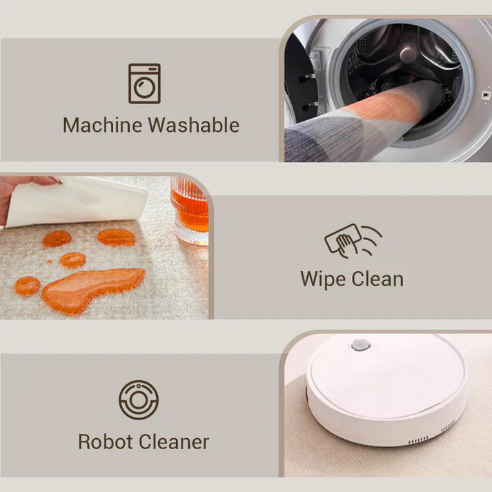 Tapis de Luxe Lavable et Résistant aux Taches