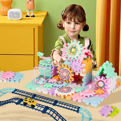 Coffret de construction éducatif : engrenages électriques