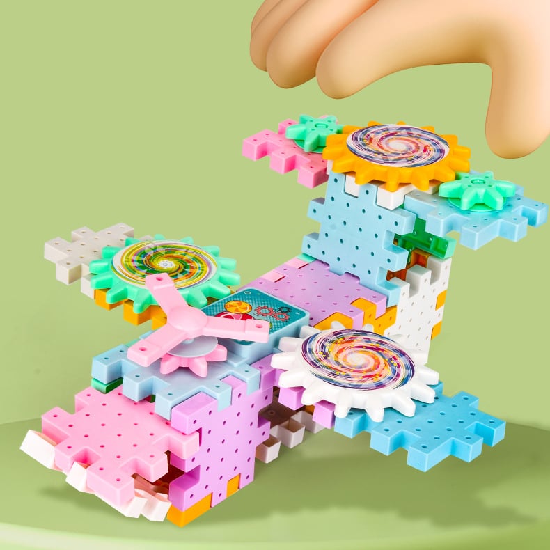 Coffret de construction éducatif : engrenages électriques