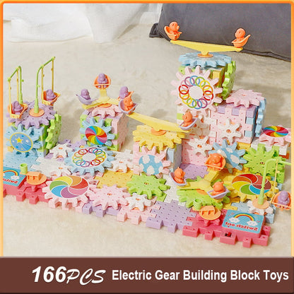 Coffret de construction éducatif : engrenages électriques