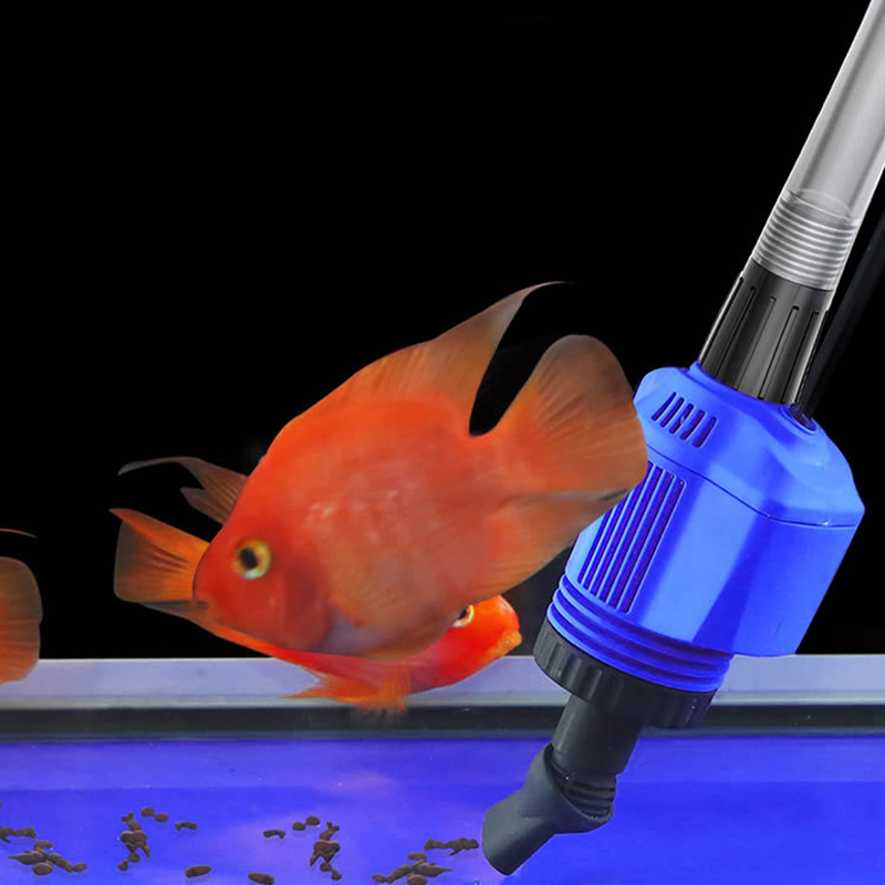 Aspirateur électrique et changeur d'eau pour aquarium - Nettoyeur de fond 3-en-1 - Avec fonction de filtration