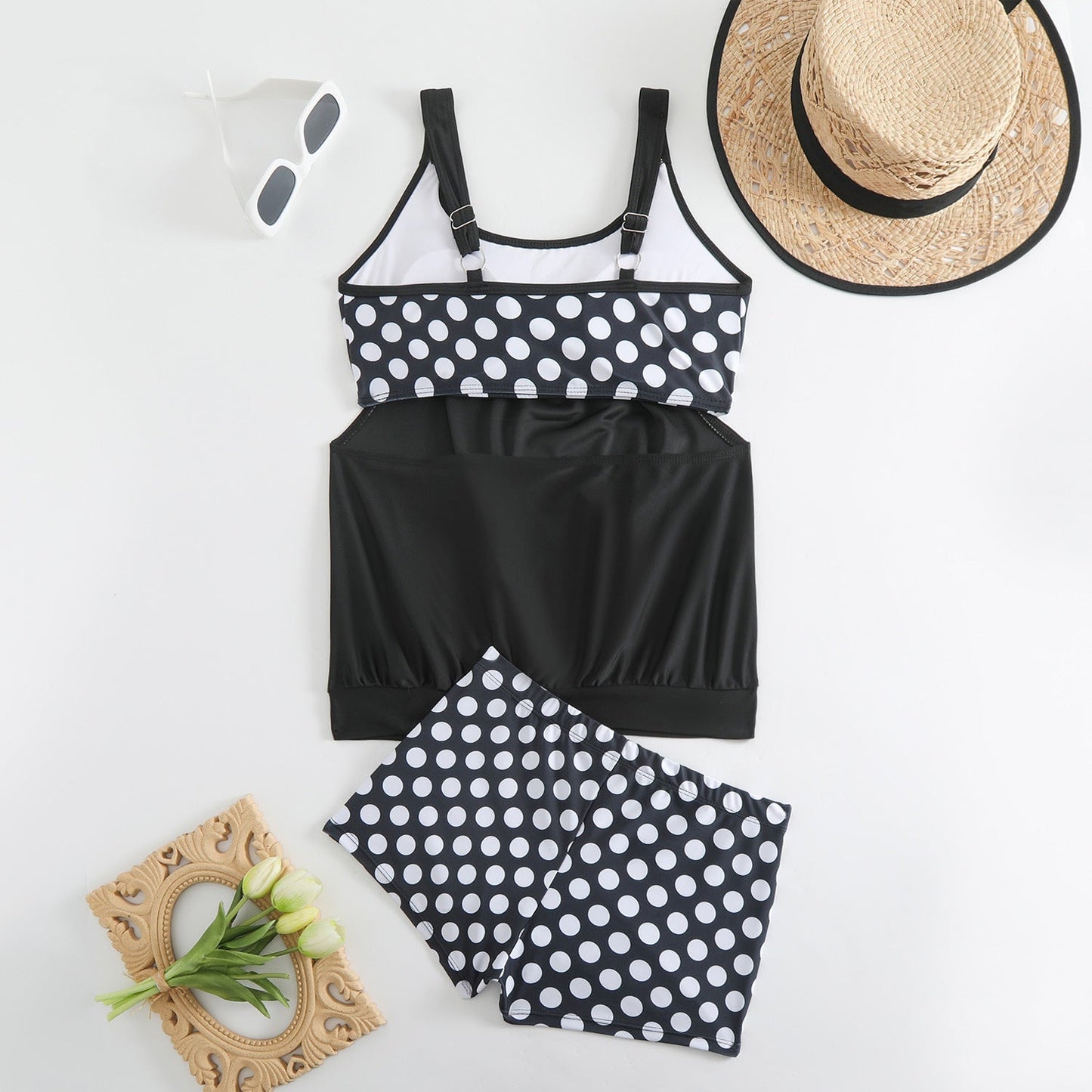 Bikini deux pièces à pois pour femmes