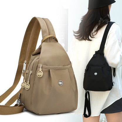 Sac à dos et sac à bandoulière convertible 2-en-1 multi-compartiments