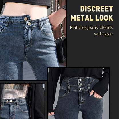Rallonge de bouton métallique à ressort pour jeans