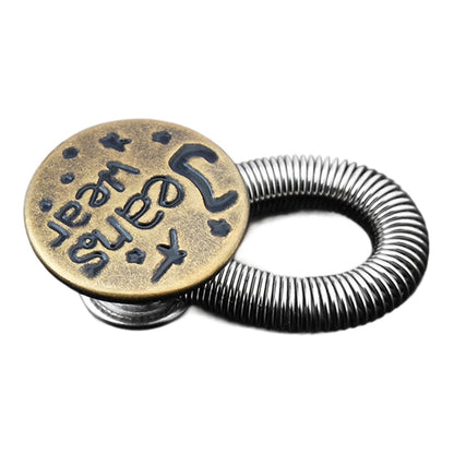 Rallonge de bouton métallique à ressort pour jeans