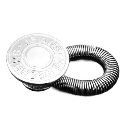 Rallonge de bouton métallique à ressort pour jeans