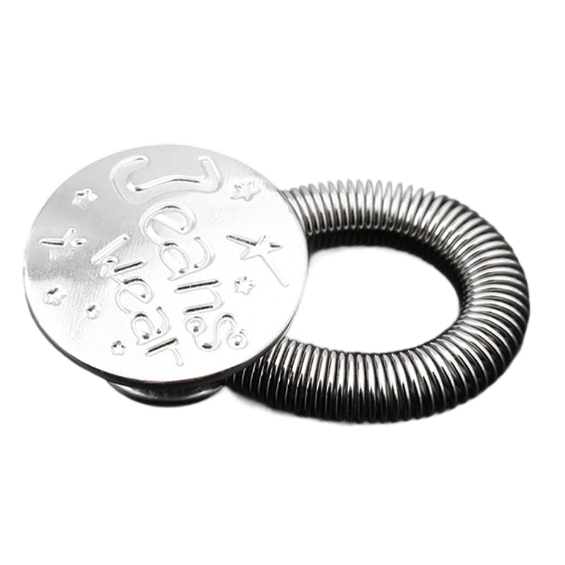 Rallonge de bouton métallique à ressort pour jeans