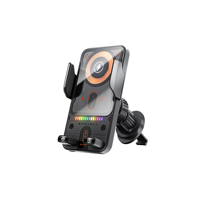 Support de Téléphone Voiture Intelligent – Chargeur Sans Fil Rapide 15W – Serrage Automatique & Rotatif – Universel
