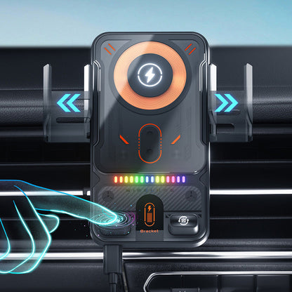 Support de Téléphone Voiture Intelligent – Chargeur Sans Fil Rapide 15W – Serrage Automatique & Rotatif – Universel