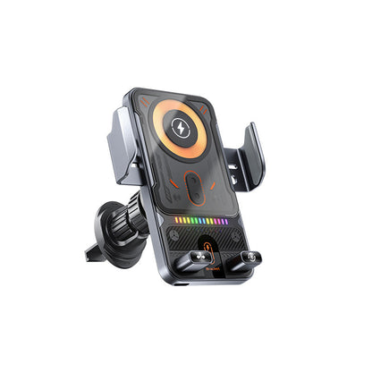 Support de Téléphone Voiture Intelligent – Chargeur Sans Fil Rapide 15W – Serrage Automatique & Rotatif – Universel