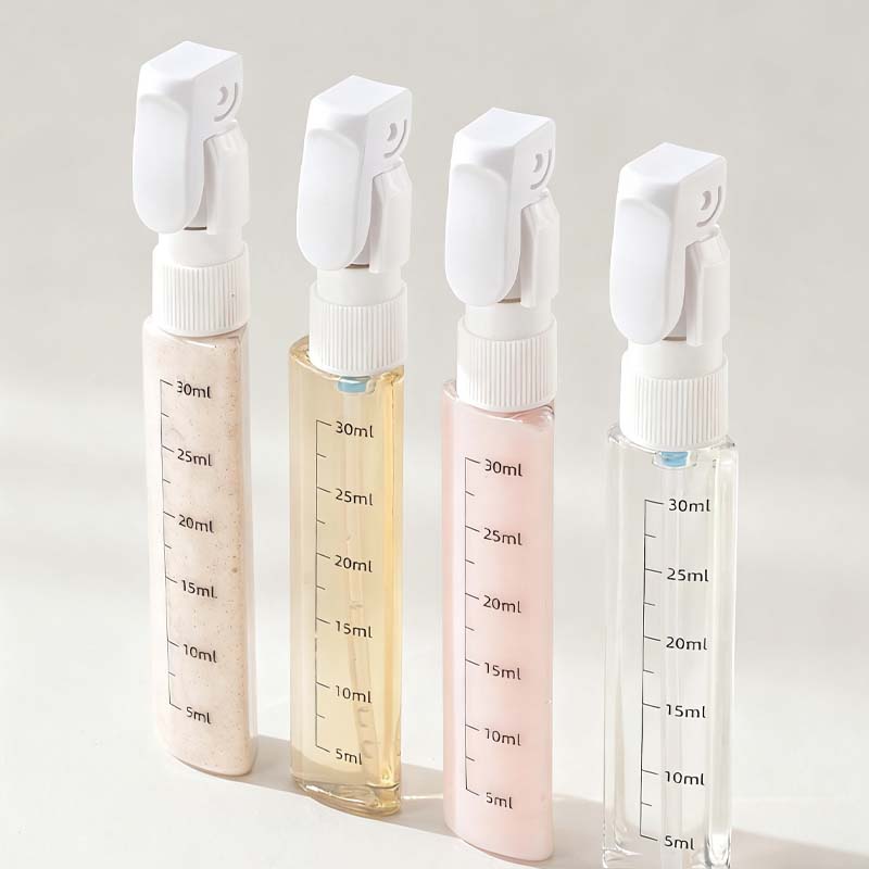 Kit de Flacons de Voyage 4-en-1 pour Bagage à Main – Flacons de Voyage en Silicone Anti-fuite
