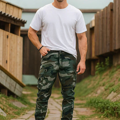 Pantalon cargo tactique pour homme - Imprimé camouflage militaire
