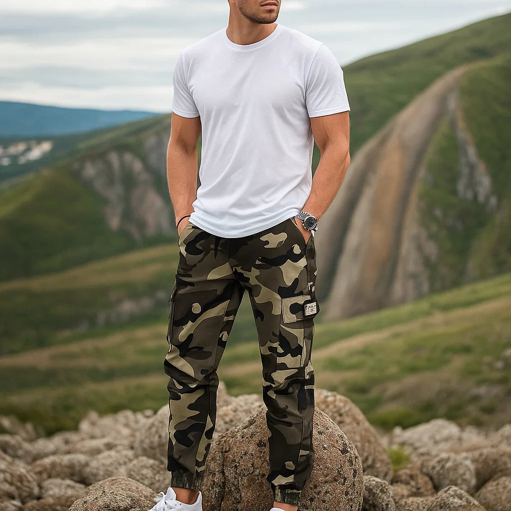 Pantalon cargo tactique pour homme - Imprimé camouflage militaire