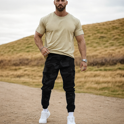 Pantalon cargo tactique pour homme - Imprimé camouflage militaire